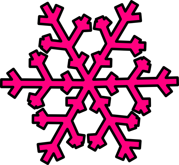600x554 Pink Snowflake Clipart Free Images 2