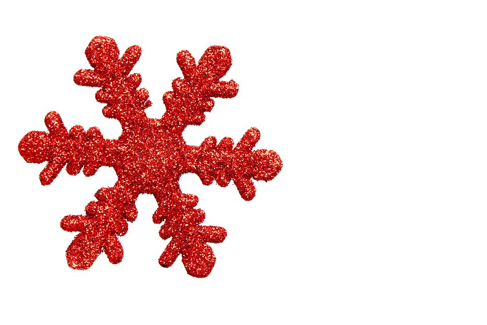 958x639 Red Snowflake Clipart