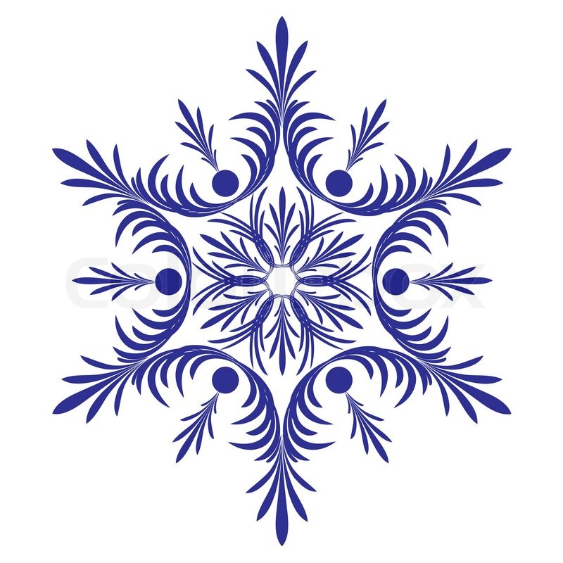800x800 Decorative Snowflake Vector Stock Vector Colourbox