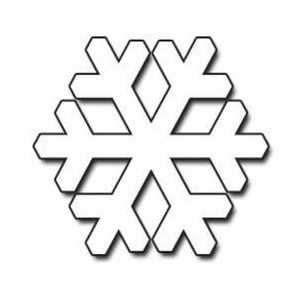 300x300 Snowflake Clipart Solid