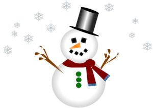 300x213 Snowman Snowflake Clipart