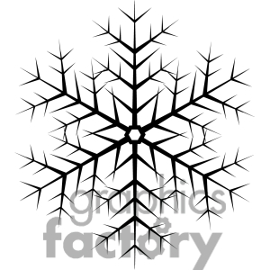 300x300 Black Vector Snowflake Clipart Panda