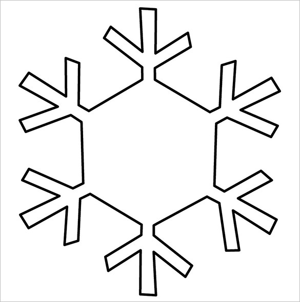 585x590 Free Snowflake Template