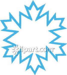 267x300 Blue Snowflake Outline