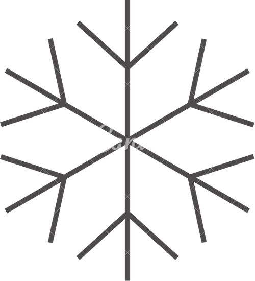 500x550 Snowflake Outline
