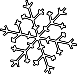 300x288 Snowflake Outline Clip Art