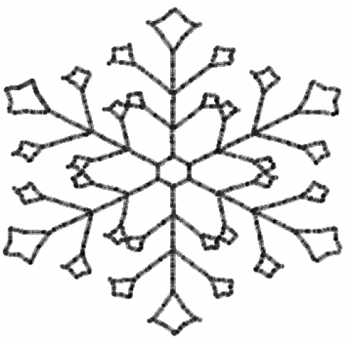 500x484 Snowflake Outline Embroidery Design Annthegran