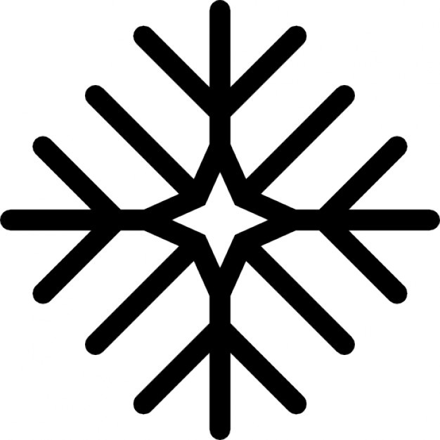 626x626 Snowflake Outline With Diamond Shape Icons Free Download