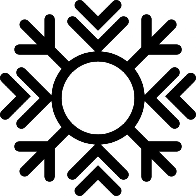 626x626 Snow Crystal Flake With Circle Outline Icons Free Download