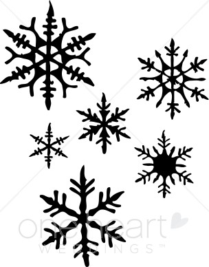 304x388 Black Snowflake Clipart 2