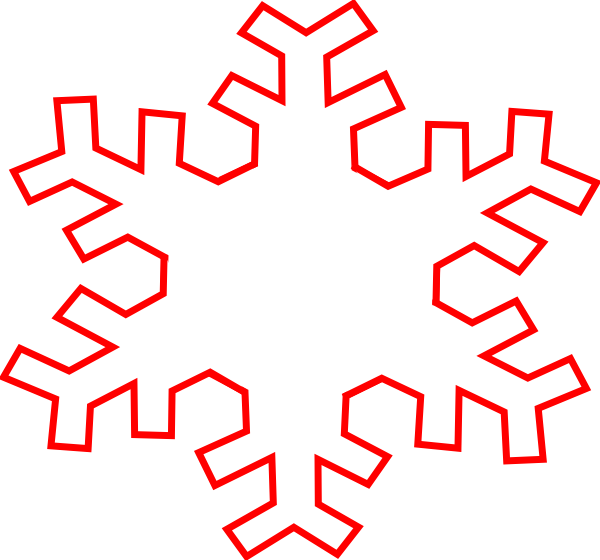 600x560 Snowflake Clipart Outline