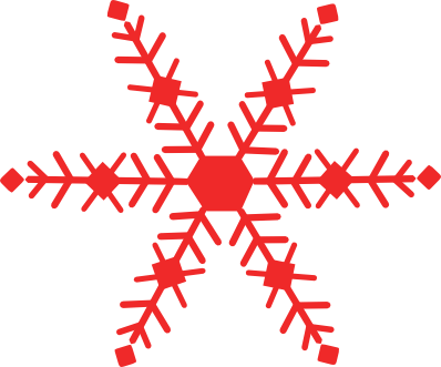 398x331 Red Snowflake Clipart