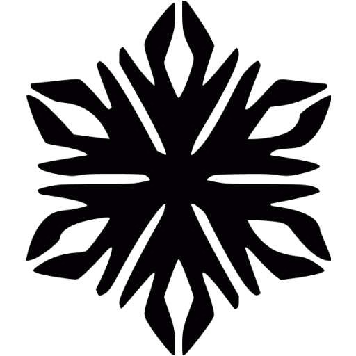 512x512 Black Snowflake 44 Icon