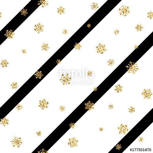 500x500 Christmas Gold Snowflake Seamless Pattern. Golden Glitter
