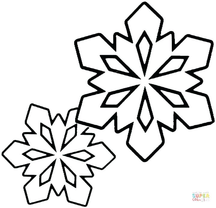 719x691 Frozen Snowflake Colouring Pages Click The Two Little Snowflakes