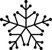 170x162 Black Snowflake Clipart