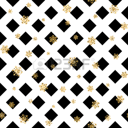 450x450 Christmas Gold Snowflake Seamless Pattern, Golden Snowflakes