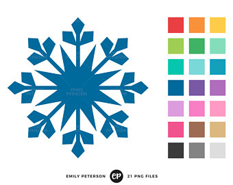 340x270 Snowflake Clip Art Etsy
