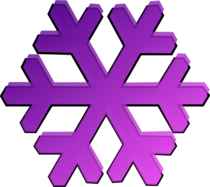 300x267 Snowflake Clipart Dark Purple