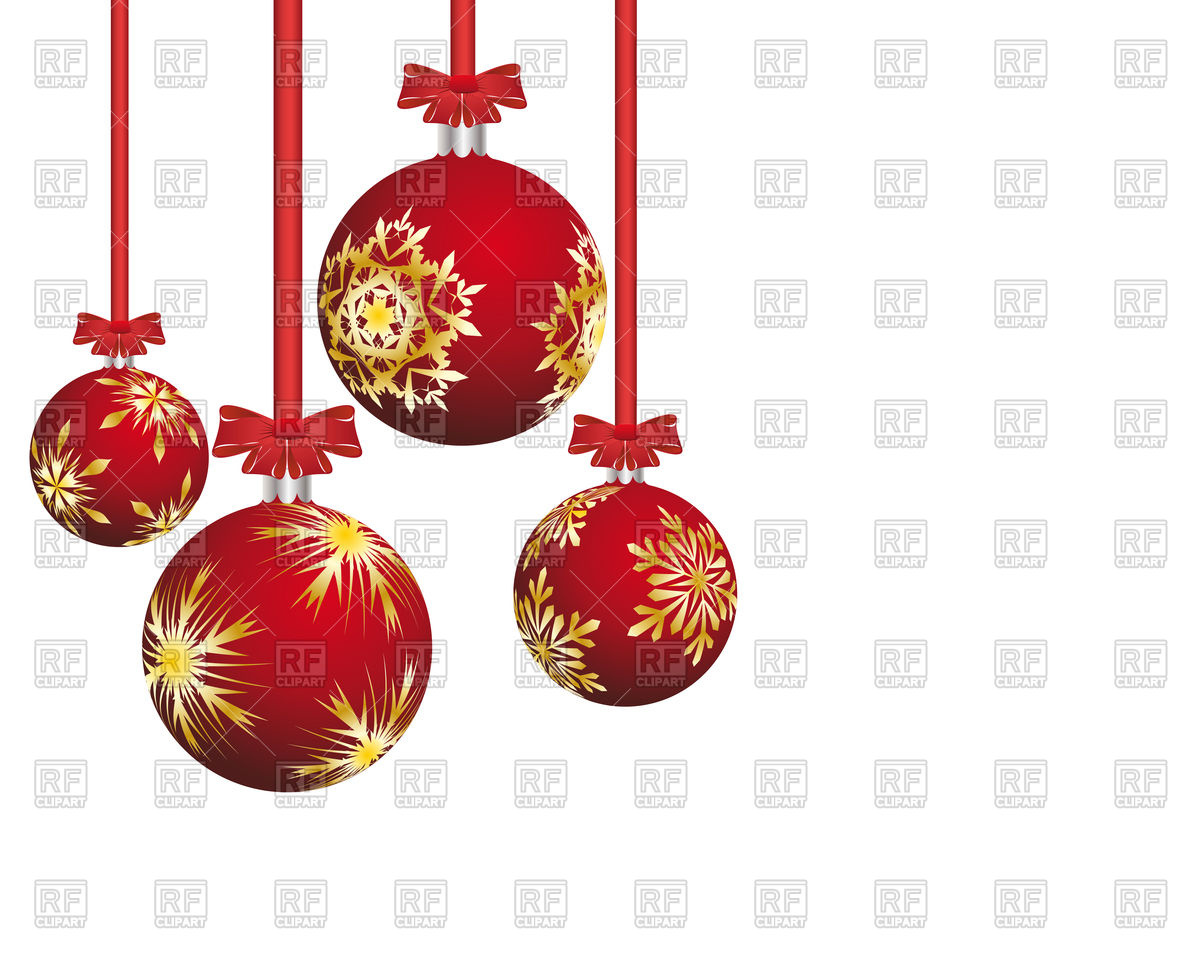 1200x960 Red Christmas Balls With Snowflakes Royalty Free Vector Clip Art