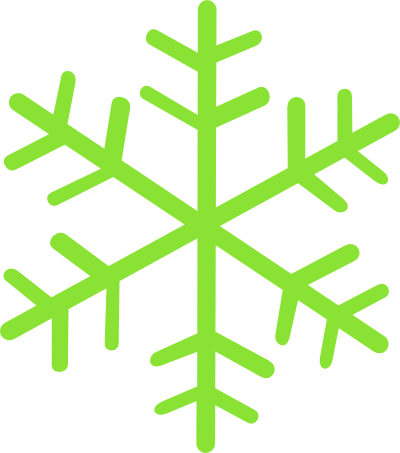 400x453 Green Snowflakes Clipart