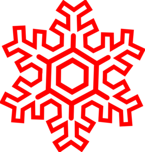 285x299 Red Snowflake Clipart