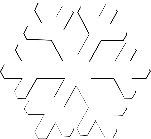 600x554 White Snowflake Clipart Transparent Background