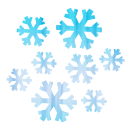 256x256 Snowflake Cluster Clipart