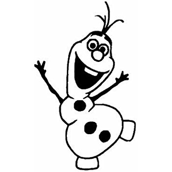 350x350 Frozen Olaf Snowman White Car Truck Vinyl Decal Art