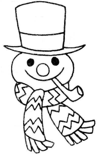 400x610 Snowman Black And White Snowman Face Clip Art