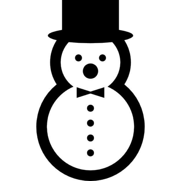 626x626 Snowman With Elegant Hat And A Bow Icons Free Download