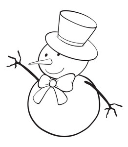 Snowman Black And White | Free download on ClipArtMag