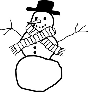 Snowman Black And White Clipart | Free download on ClipArtMag