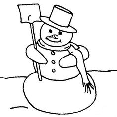 Snowman Black And White Clipart | Free download on ClipArtMag