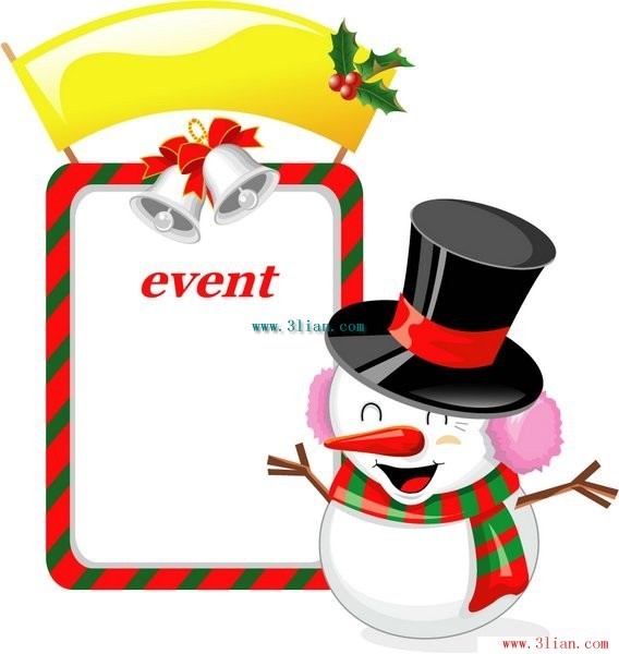 568x600 Christmas Snowman Background Border Vector Free Vector In Adobe