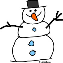 208x207 Snowman Clip Art