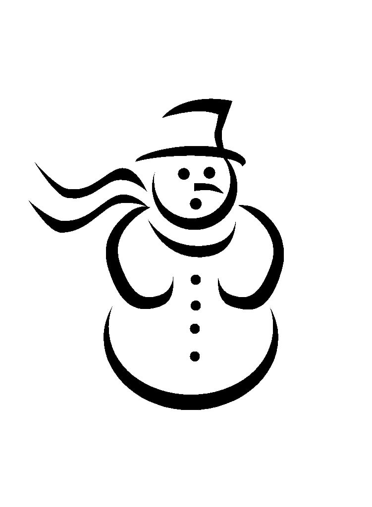 751x1024 Drawn Snowman Christmas Clipart