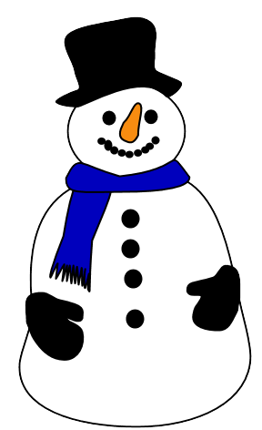 288x472 Free Snowman Clip Art