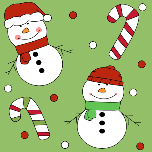 500x500 Holiday Snowman Background