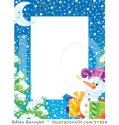 400x420 Snowman Border Clip Art