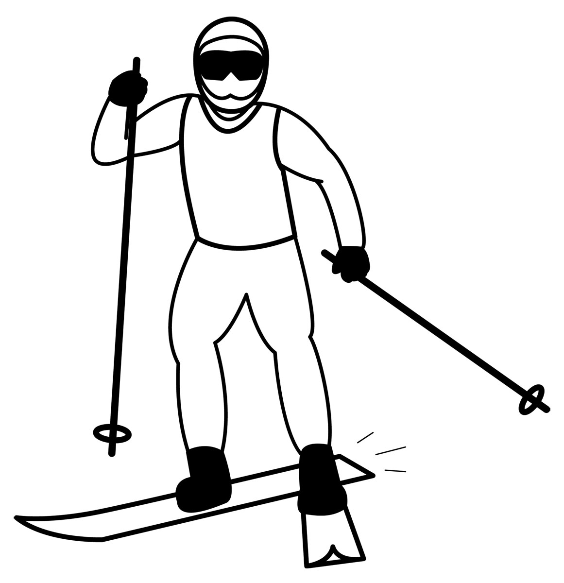1161x1200 Ski Clipart Black And White