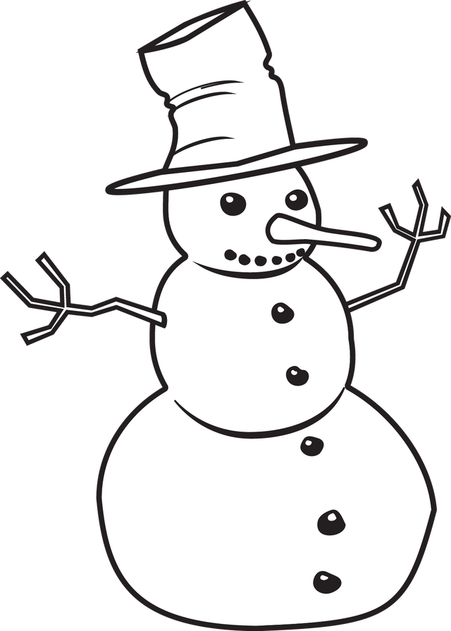 Snowman Clipart Black And White Free | Free download on ClipArtMag