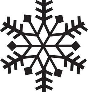286x300 Simple Snowflake Clipart Black And White