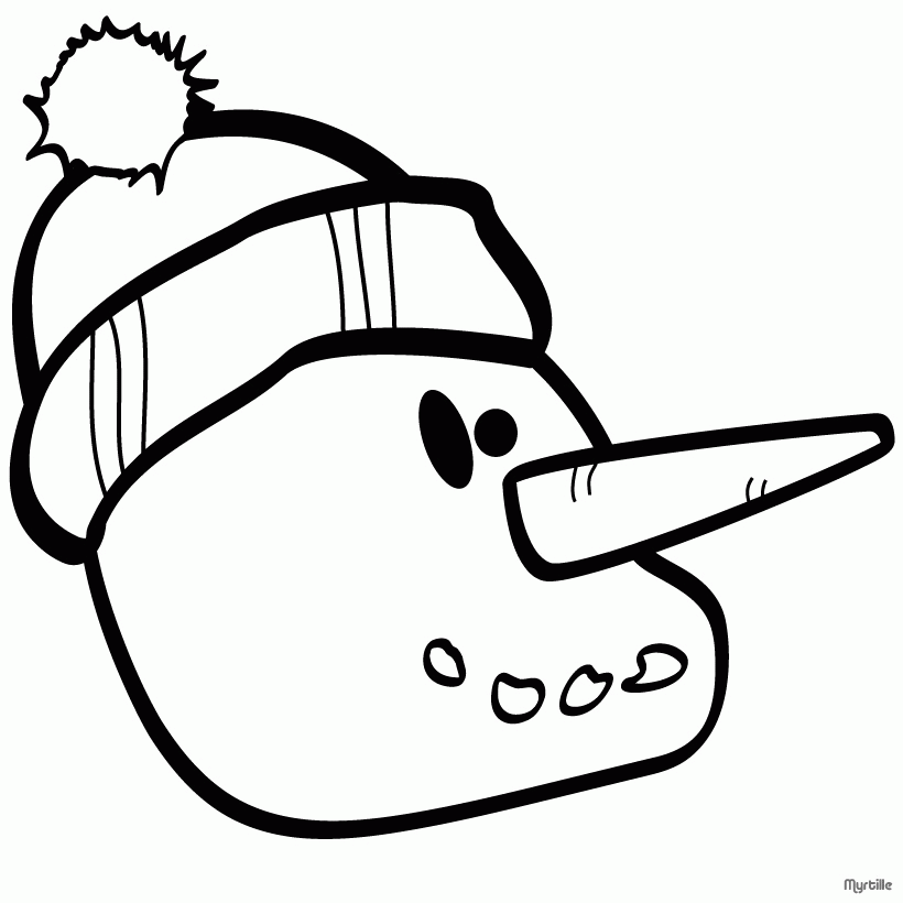 820x820 Coloring Pages Of Snowman