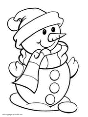 180x240 Snowman Coloring Pages