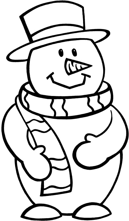 455x776 Snowman And Christmas Tree Coloring Pages For Kids To Print Free