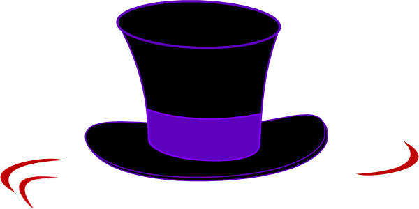 600x300 Black Top Hat Clip Art