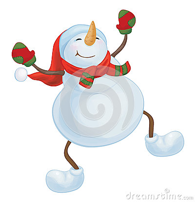 400x414 Dancing Snowman Clipart