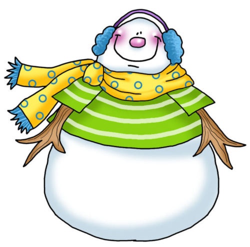 500x494 Snowman Clipart Green