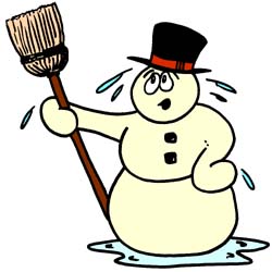 250x250 Melting Snowman Clipart